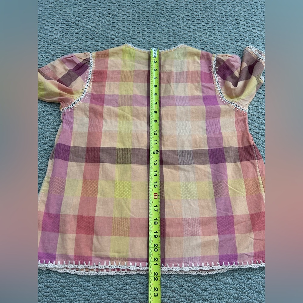 Faherty Margate Blouse
Organic Cotton
Sunset Desert Plaid
Crochet
Airy
Boho
XS - Picture 9 of 9